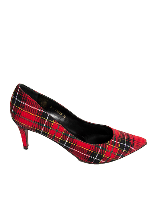 AUGUSTE RED CHECKED HEELS