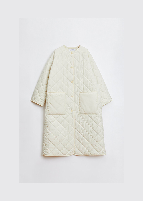 RODEBJER WHITE QUILTED COAT