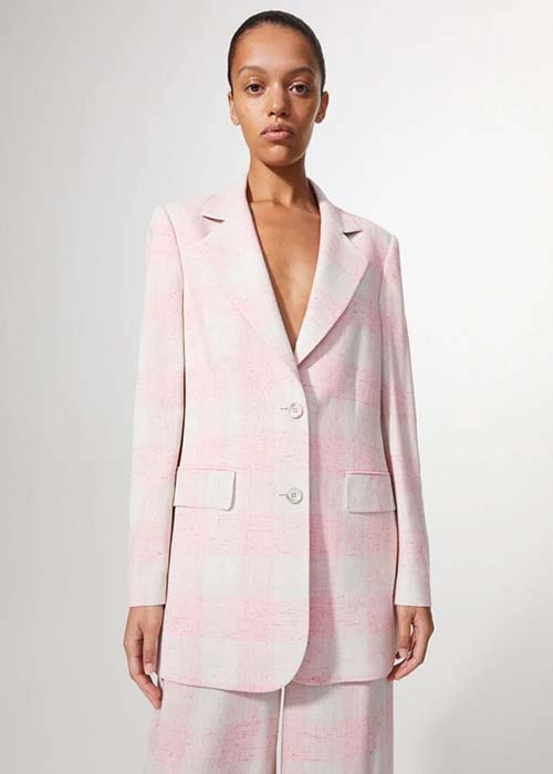 RODEBJER PINK CHECKED BLAZER
