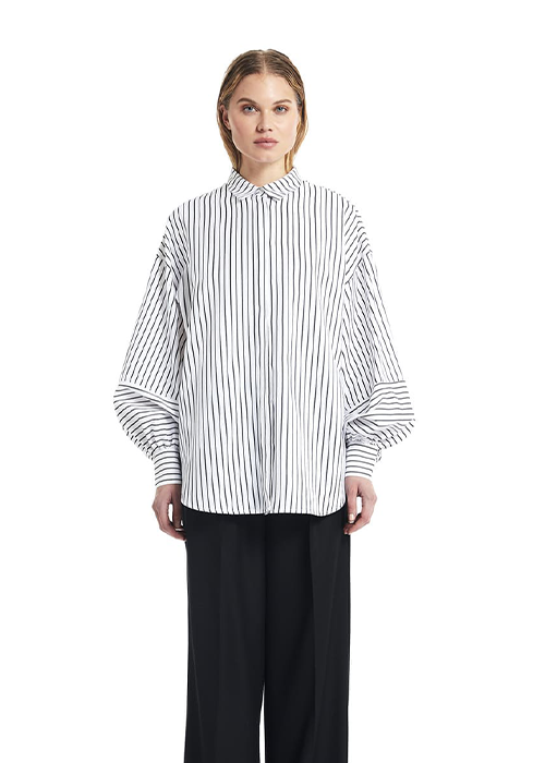 ONE AND OTHER BLACK STRIPED SHIRT