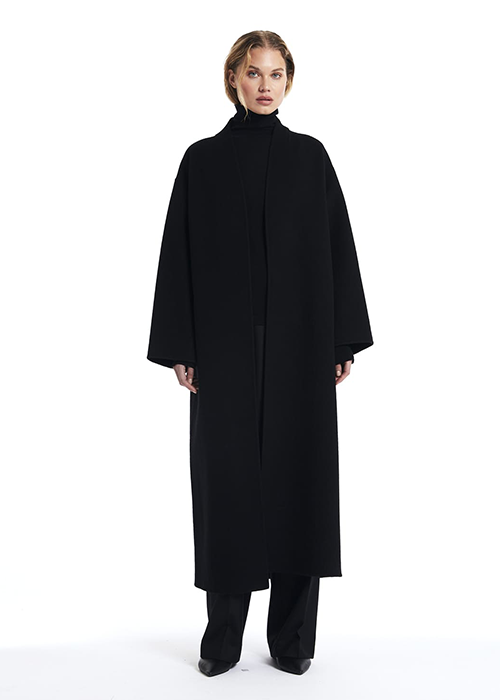 ONE AND OTHER BLACK WOOL COAT
