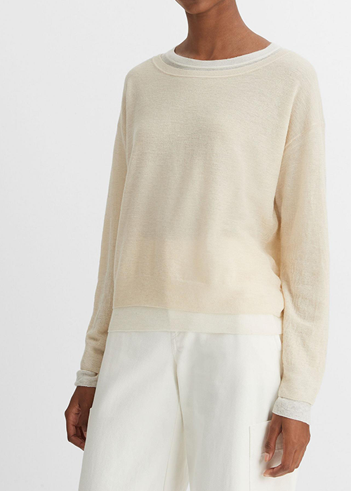 VINCE DOUBLE LAYER SAND KNIT